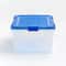 IRIS 15gal. Clear Plastic Storage Boxes with Blue Lid, 4ct.